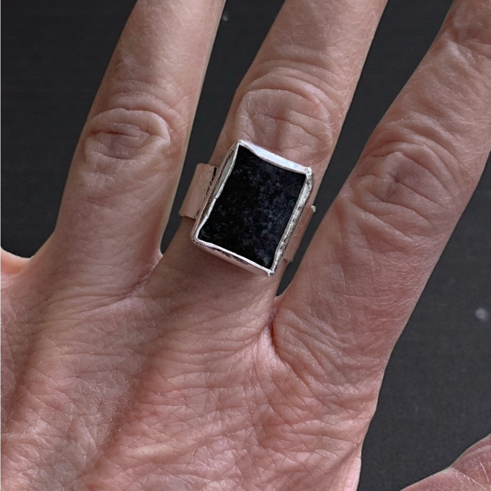Yooperlite Ring in Sterling Silver size 9